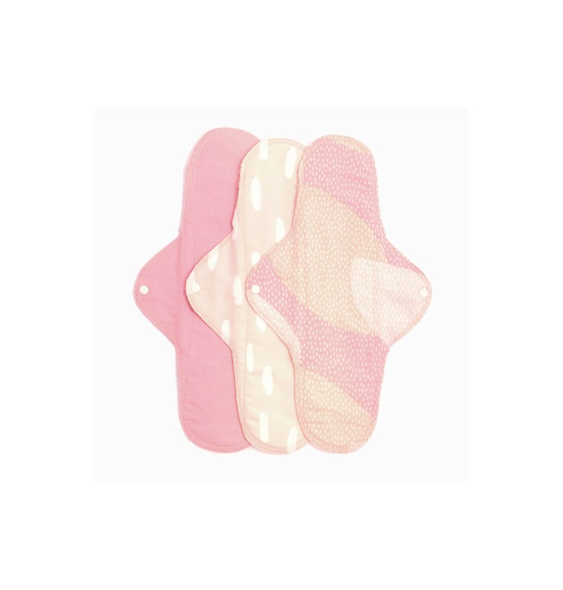 Serviettes hygiéniques en coton BIO - lot de 3