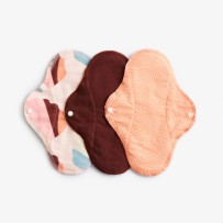 Serviettes hygiéniques en coton BIO - lot de 3
