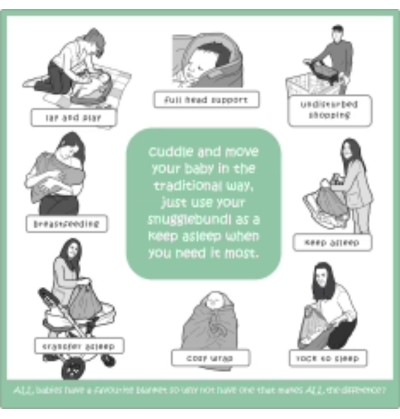 Couverture pour bébé avec poignée - Snugglebundl