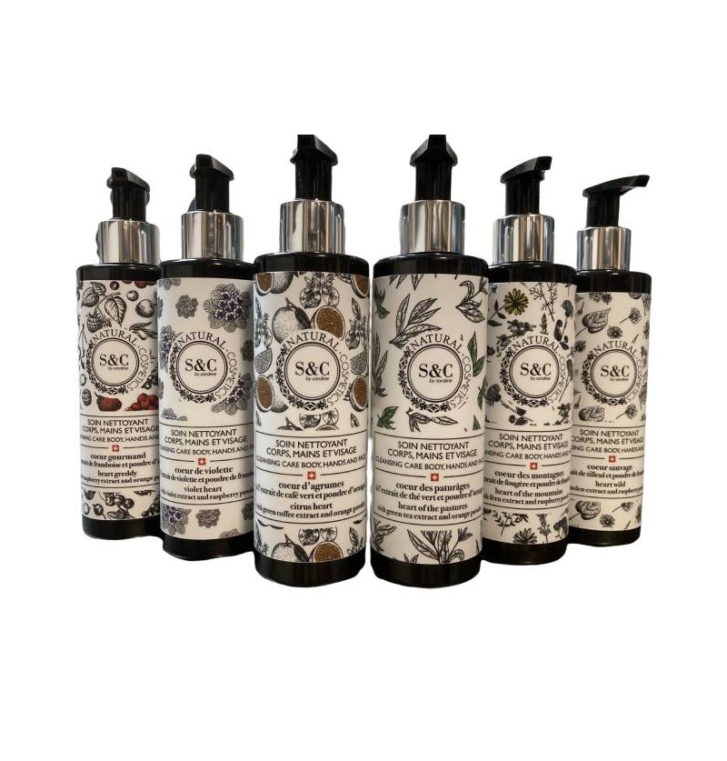 Gel douche corps, mains et visage - S&C Cosmétiques Naturels