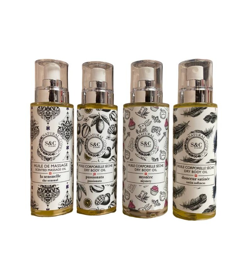 Huile corporelle sèche parfumée Huile corporelle sèche parfumée