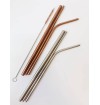 Pack de 3 pailles en acier inoxydable + brosse