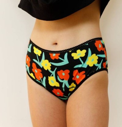 Culotte menstruelle taille haute "Lorea Black"