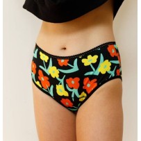 Menstruationshöschen mit hoher Taille „Lorea Black“ - We are Jolies
