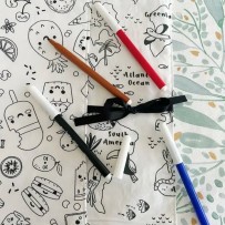 Abwaschbares Tischset zum Ausmalen - Les cotons de Romane