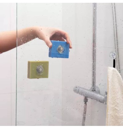 Porte-savon ventouse aimanté