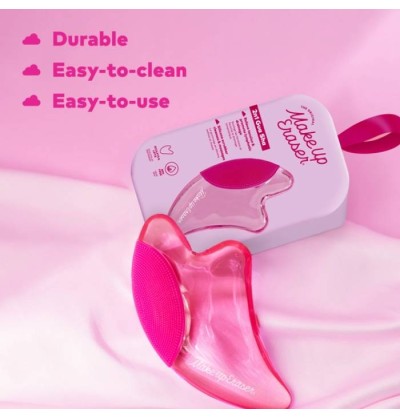 Gomme PUFF : gommage Gua Sha et gommage pour le visage 2n1