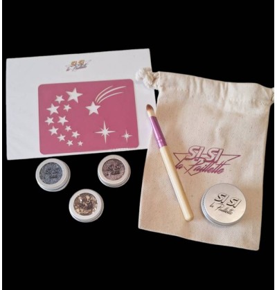Kit tatouage avec pochoir et paillettes - SiSi la Paillette