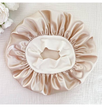 Bonnet de soin en satin avec bandeau - Les cotons de Romane