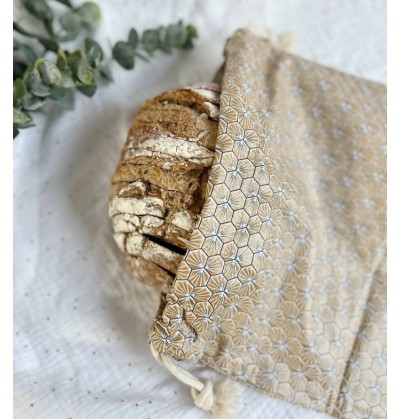 Sac à pain/baguette réutilisable (Lin) - Les Cotons de Romane
