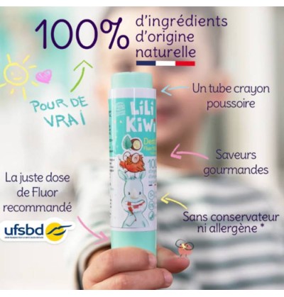 Dentifrice Fluoré 100% naturel (rechargeable) - LiliKiwi