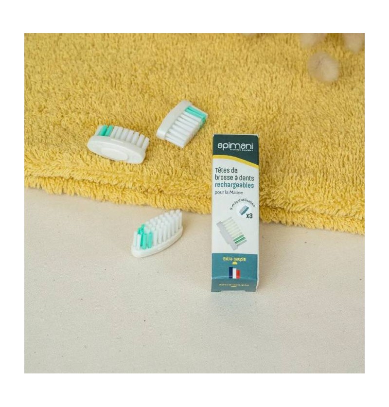 Brosse à dents en bois rechargeable - Apimani