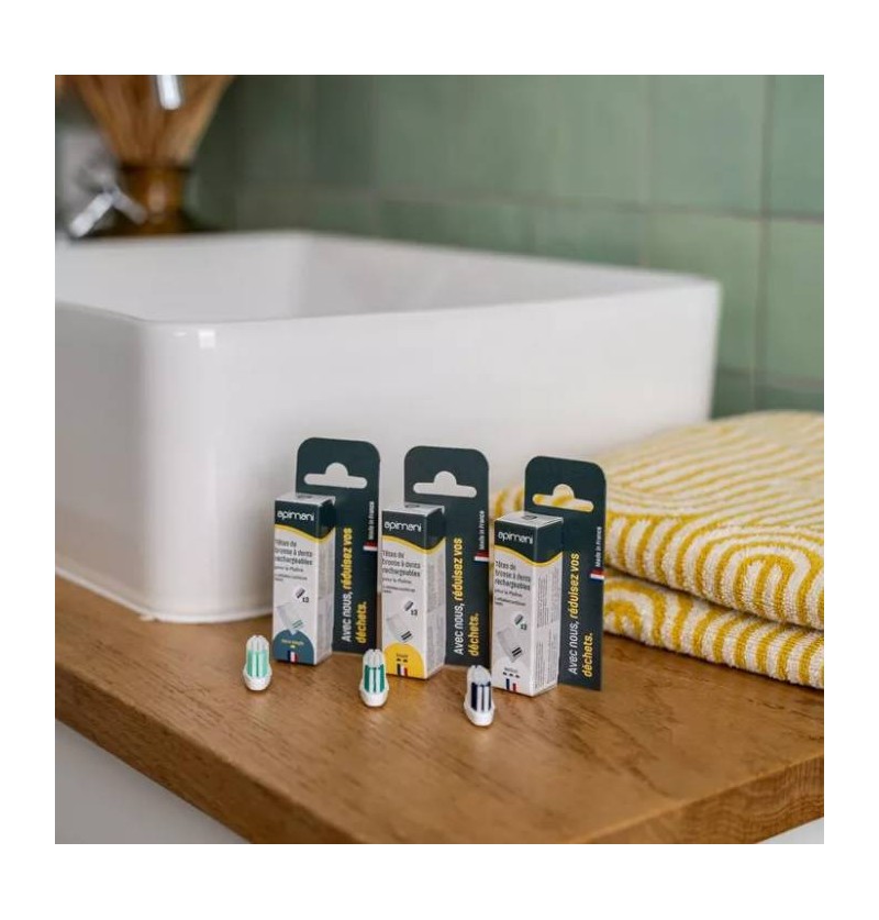 Brosse à dents en bois rechargeable - Apimani