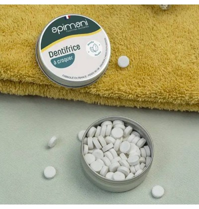 Dentifrice à croquer à la menthe - Apimani