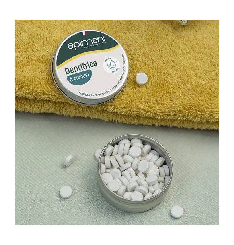 Dentifrice à croquer à la menthe - Apimani