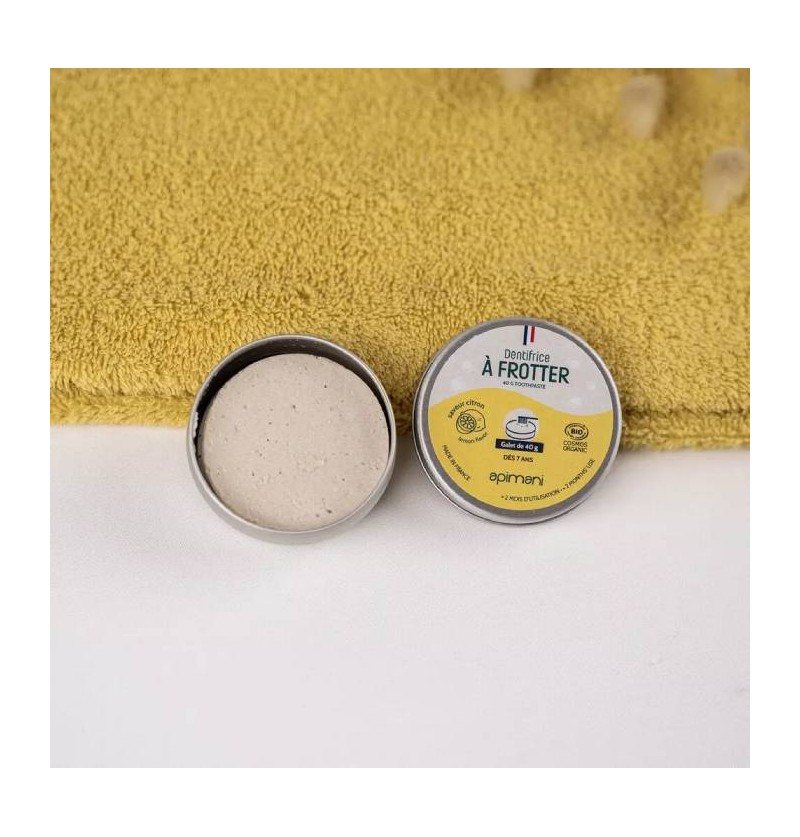 Dentifrice solide au citron - Apimani Dentifrice solide au citron - Apimani