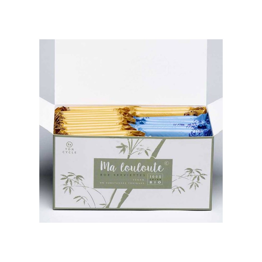 Box – 1x 100 % biologische Hygieneartikel – Ma Louloute Box – 1x 100 % biologische Hygieneartikel – Ma Louloute