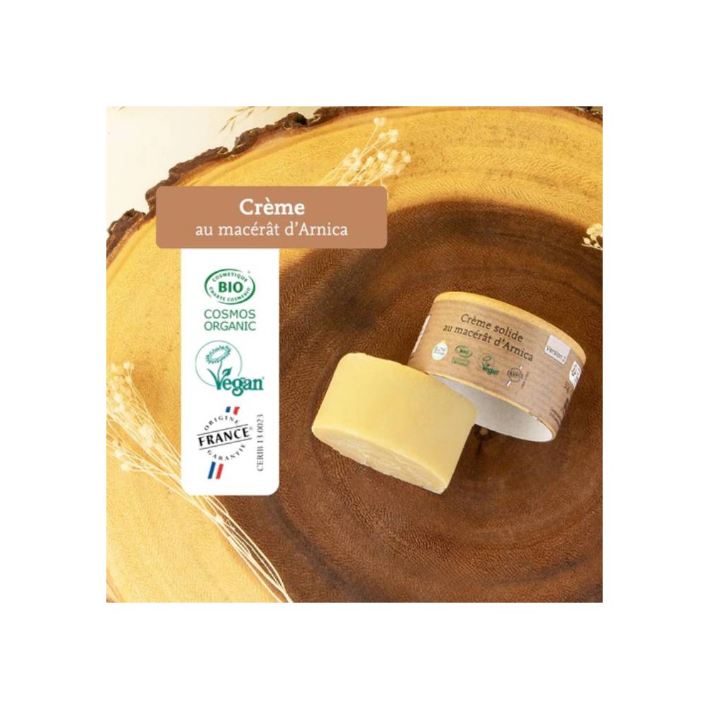 Crème solide au macérât d'Arnica - pour les bobos