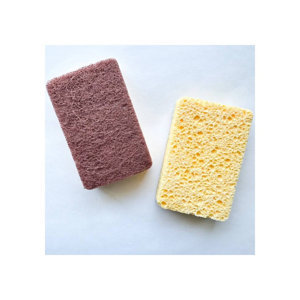 Éponge naturelle en noix de coco et cellulose
