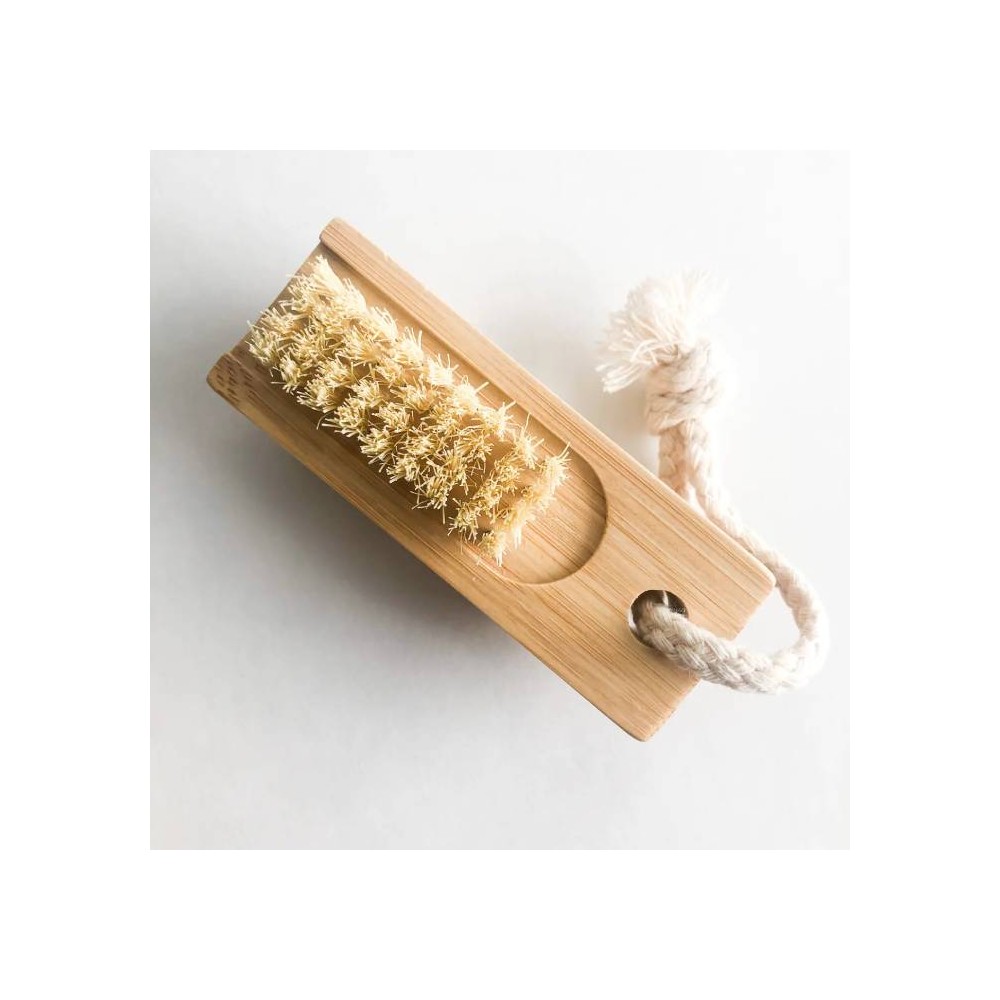 Brosse à ongles naturel avec double face