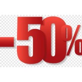 Rabatt 50% und +